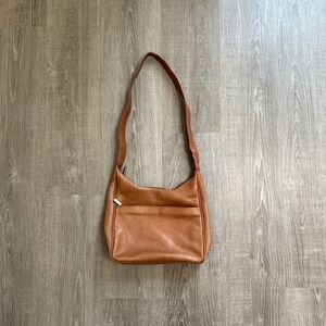 Vintage Genuine Leather Single Strap Shoulder Bag Tan Made In Colombia Boho